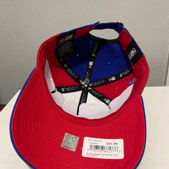 NEW Philadelphia 76ers New Era 9Twenty Strap-Back Tri-Color Hat Cap Sixers Logo - Picture 6 of 6